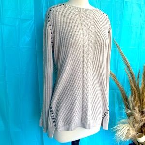 🌷SOLD🌷Studded Cable Knit Sweater size L
